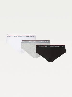 Bielizny Tommy Hilfiger 3-Pack Bawełniane Briefs Męskie Szare | TH286LOC