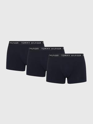 Bielizny Tommy Hilfiger 3-Pack Logo Waistband Trunks Męskie Czarne | TH259DMJ