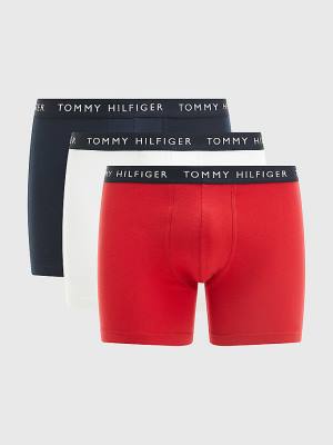 Bielizny Tommy Hilfiger 3-Pack Logo Waistband Bokser Briefs Męskie Brązowe | TH381WIT