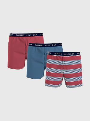 Bielizny Tommy Hilfiger 3-Pack Logo Waistband Button Fly Boxers Męskie Złote | TH426NJS