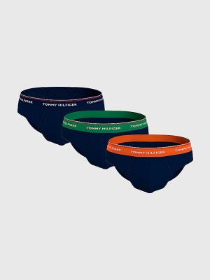 Bielizny Tommy Hilfiger 3-Pack Premium Essential Logo Waistband Briefs Męskie Brązowe | TH034IMZ