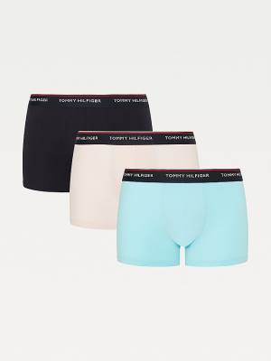 Bielizny Tommy Hilfiger 3-Pack Premium Logo Waistband Trunks Męskie Fioletowe | TH832HNL