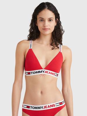 Bielizny Tommy Hilfiger Logo Underband Triangle Bra Damskie Czerwone | TH203YWR