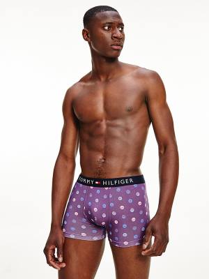 Bielizny Tommy Hilfiger Original All-Over Print Trunks Męskie Beżowe | TH857CGE