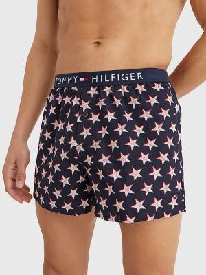 Bielizny Tommy Hilfiger Original Logo Waistband Print Bokser Shorts Męskie Beżowe | TH164DYO