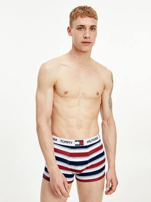 Bielizny Tommy Hilfiger Tommy 85 Stretch Bawełniane Logo Trunks Męskie Beżowe | TH597RPD