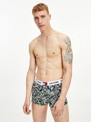 Bielizny Tommy Hilfiger Tommy 85 Stretch Bawełniane Logo Trunks Męskie Białe | TH653BCK