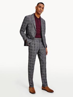 Blezery Tommy Hilfiger Check Slim Fit Męskie Szare | TH645BAC