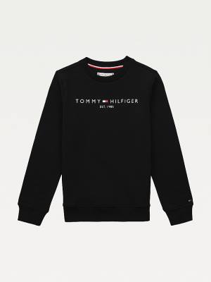 Bluzy Tommy Hilfiger Essential Logo Dziewczynka Czarne | TH375AXM