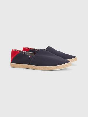 Buty Codzienne Tommy Hilfiger Essential Contrast Panel Espadrilles Męskie Niebieskie | TH649CJU