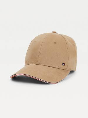 Czapki Tommy Hilfiger Elevated Signature Cap Męskie Beżowe | TH273JSZ