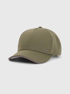 Czapki Tommy Hilfiger Elevated Signature Tape Cap Męskie Zielone | TH723ZRF