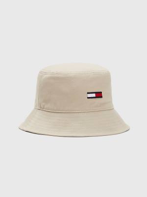 Czapki Tommy Hilfiger Embroidery Bucket Męskie Beżowe | TH639ZXH