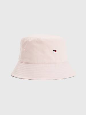 Czapki Tommy Hilfiger Essential Organic Bawełniane Bucket Damskie Różowe | TH704QFW