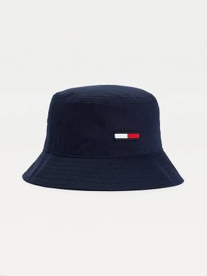 Czapki Tommy Hilfiger Flag Embroidery Bucket Męskie Niebieskie | TH810VUD