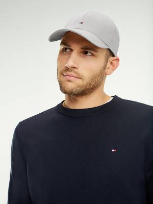 Czapki Tommy Hilfiger Klasyczne Baseball Cap Męskie Szare | TH089WCD