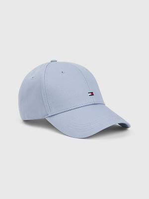 Czapki Tommy Hilfiger Organic Bawełniane Flag Embroidery Cap Męskie Niebieskie | TH407DUP