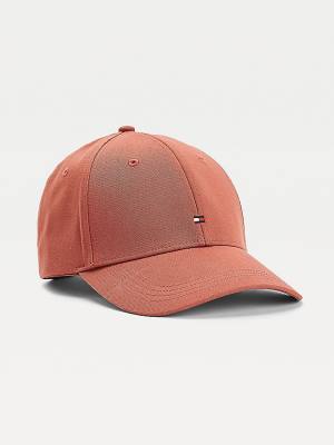 Czapki Tommy Hilfiger Organic Bawełniane Flag Embroidery Cap Męskie Brązowe | TH864LVX