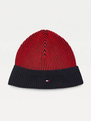 Czapki Tommy Hilfiger Pima Bawełniane Cashmere Double Stitch Beanie Męskie Niebieskie | TH420XFL