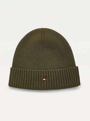 Czapki Tommy Hilfiger Pima Bawełniane Cashmere Cuffed Beanie Męskie Brązowe | TH865WKV