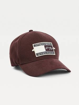 Czapki Tommy Hilfiger Signature Badge Cap Męskie Czerwone | TH056ZLF