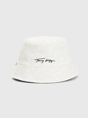 Czapki Tommy Hilfiger TH Modern Reversible Bucket Męskie Niebieskie | TH419DBR