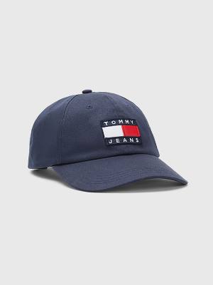 Czapki Tommy Hilfiger Tommy Badge Cap Męskie Niebieskie | TH531LUR