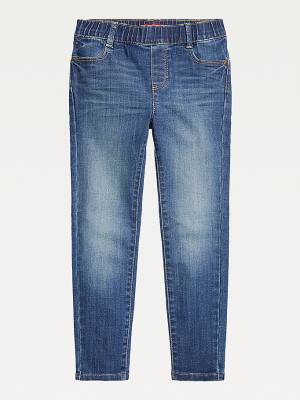 Jeansy Tommy Hilfiger Adaptive Seated Fit Skinny Dziewczynka Niebieskie | TH521POT