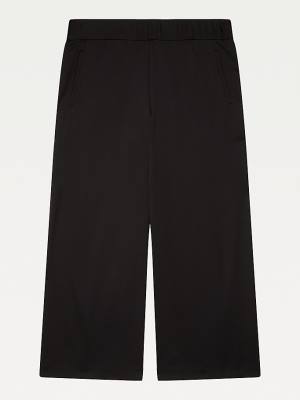 Jeansy Tommy Hilfiger Adaptive Szerokie Leg Cropped Trousers Damskie Czarne | TH364SJP