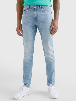 Jeansy Tommy Hilfiger Bleecker Slim Nine-Years Worn Męskie Denim | TH075UPN