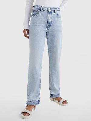 Jeansy Tommy Hilfiger Classics High Rise Straight Faded Let-Down Damskie Denim | TH349KZT