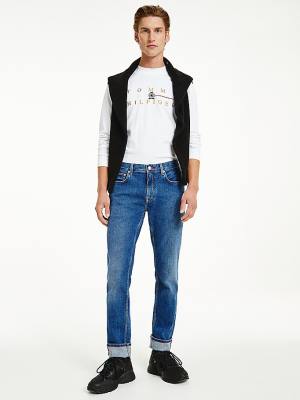 Jeansy Tommy Hilfiger Denton Straight Faded Męskie Denim | TH625HVO