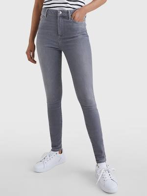 Jeansy Tommy Hilfiger Harlem High Rise Super Skinny Damskie Denim | TH416WDR