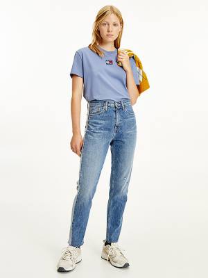 Jeansy Tommy Hilfiger Izzie High Rise Slim Hemp Ankle Damskie Denim | TH056AMQ