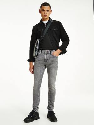 Jeansy Tommy Hilfiger Layton Extra Slim Męskie Denim | TH389JRS