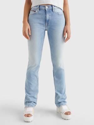 Jeansy Tommy Hilfiger Maddie Mid Rise Bootcut Faded Damskie Denim | TH762IXR