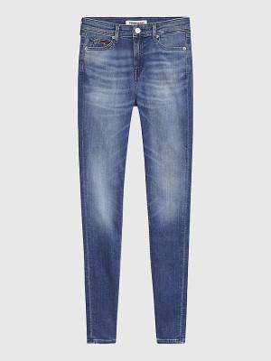 Jeansy Tommy Hilfiger Nora Mid Rise Skinny Faded Damskie Denim | TH091RKY