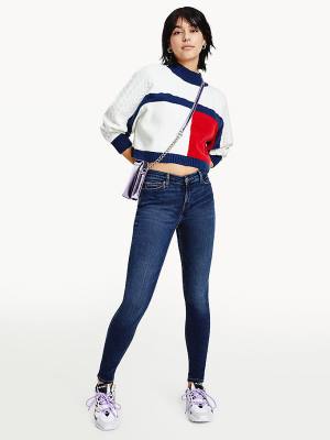 Jeansy Tommy Hilfiger Nora Mid Rise Skinny Damskie Denim | TH360WEX