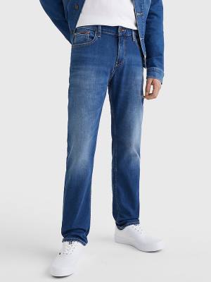 Jeansy Tommy Hilfiger Ryan Straight Relaxed Fit Faded Męskie Denim | TH092WTA