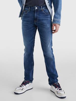 Jeansy Tommy Hilfiger Scanton Faded Slim Fit Męskie Denim | TH295CKF