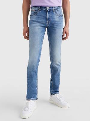 Jeansy Tommy Hilfiger Scanton Slim Faded Męskie Denim | TH290MUA