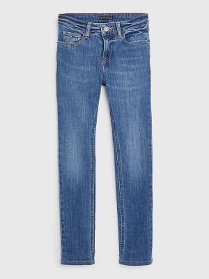 Jeansy Tommy Hilfiger Scanton Slim Faded Chłopięce Denim | TH475FKQ