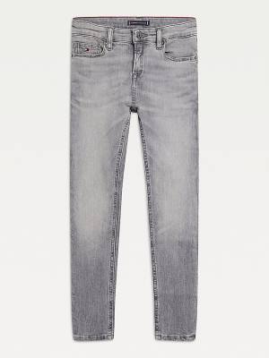 Jeansy Tommy Hilfiger Simon Skinny Faded Chłopięce Denim | TH139KCI