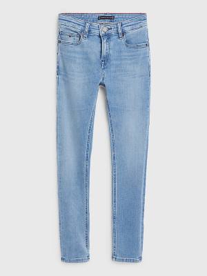 Jeansy Tommy Hilfiger Simon Skinny Faded Chłopięce Denim | TH318NFZ