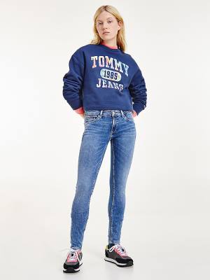 Jeansy Tommy Hilfiger Sophie Low Rise Skinny Faded Damskie Denim | TH593AVJ