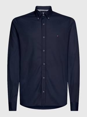 Koszule Tommy Hilfiger 1985 Essential Slim Fit Męskie Niebieskie | TH397JXW