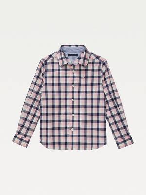 Koszule Tommy Hilfiger Adaptive Checked Chłopięce Różowe | TH371ZLC