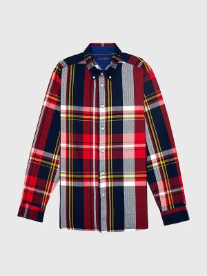 Koszule Tommy Hilfiger Adaptive Plaid Check Slim Fit Męskie Multi | TH542BYU