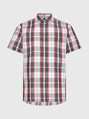 Koszule Tommy Hilfiger Check Krótkie Sleeve Regular Fit Męskie Czerwone | TH536DNZ