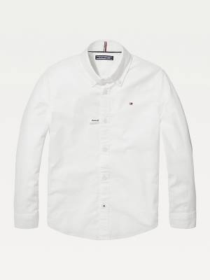 Koszule Tommy Hilfiger Stretch Oxford Chłopięce Białe | TH271CIV